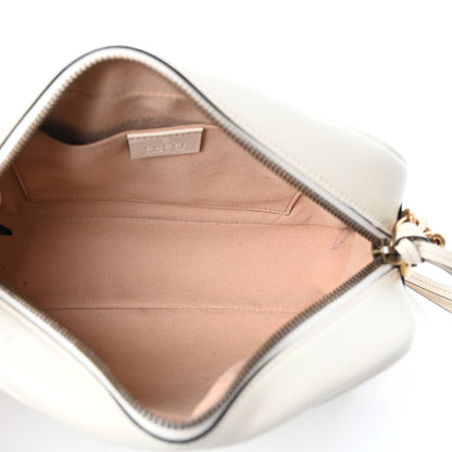 Gucci Calfskin Matelasse Small GG Marmont Chain Shoulder Bag White 5 of 9