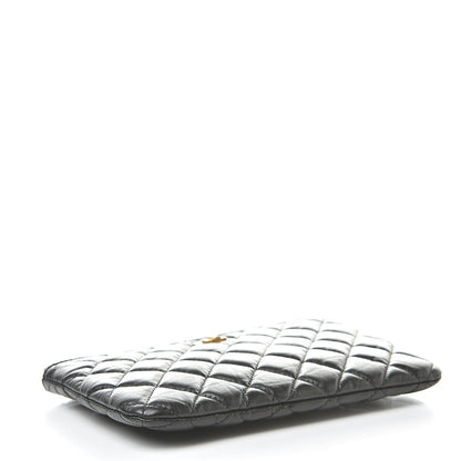 Chanel Aged Calfskin Quilted Medium Reissue Cosmetic Case Black 4 of 7