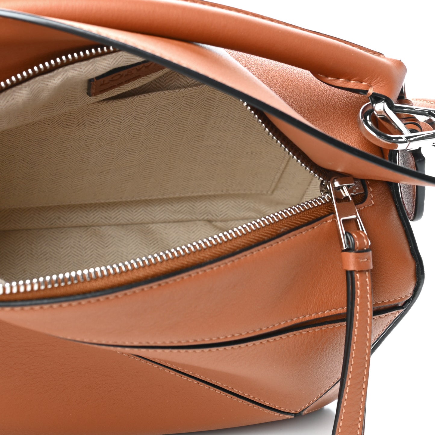 Calfskin Small Puzzle Bag Tan