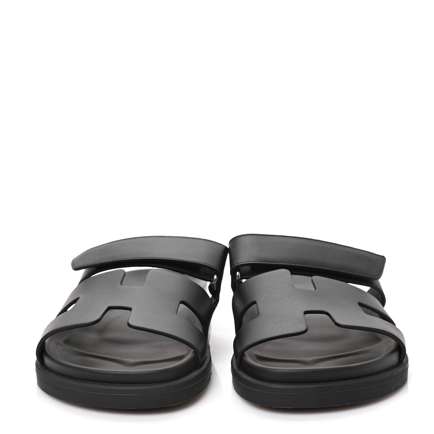 Hermes Calfskin Womens Chypre Sandals 36 Black 2 of 9
