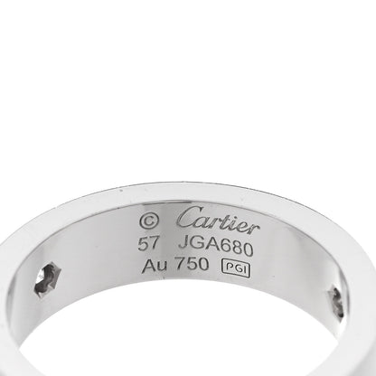 Cartier 18K White Gold 3 Diamond 5.5mm LOVE Ring 57 8 4 of 5
