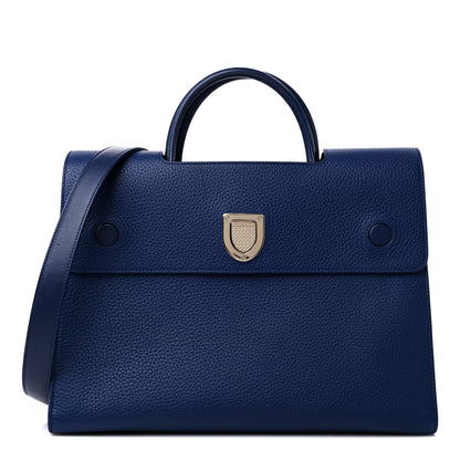 Christian Dior Bullcalf Large Diorever Flap Navy 1 of 9