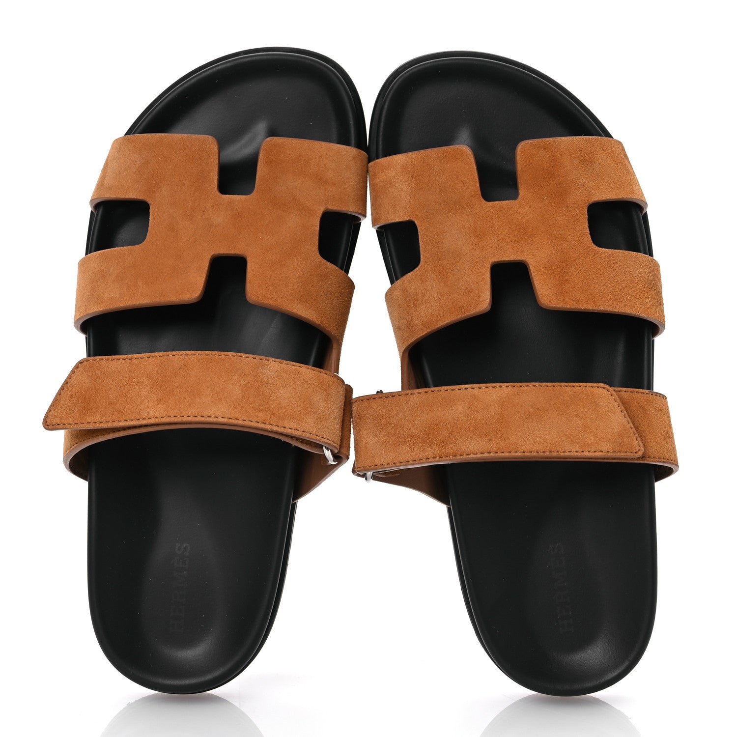 Hermes Suede Goatskin Womens Chypre Sandals 38 Naturel 38 2 of 16
