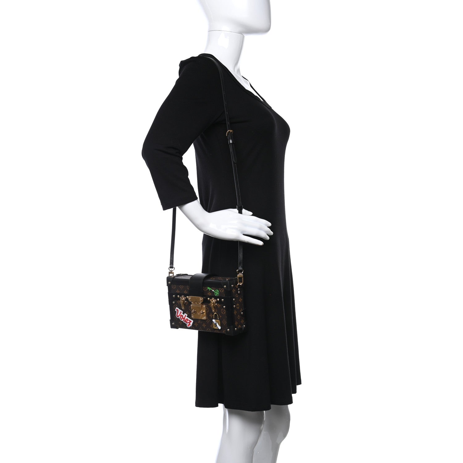 Louis Vuitton Monogram Patches Petite Malle Black 3 of 8