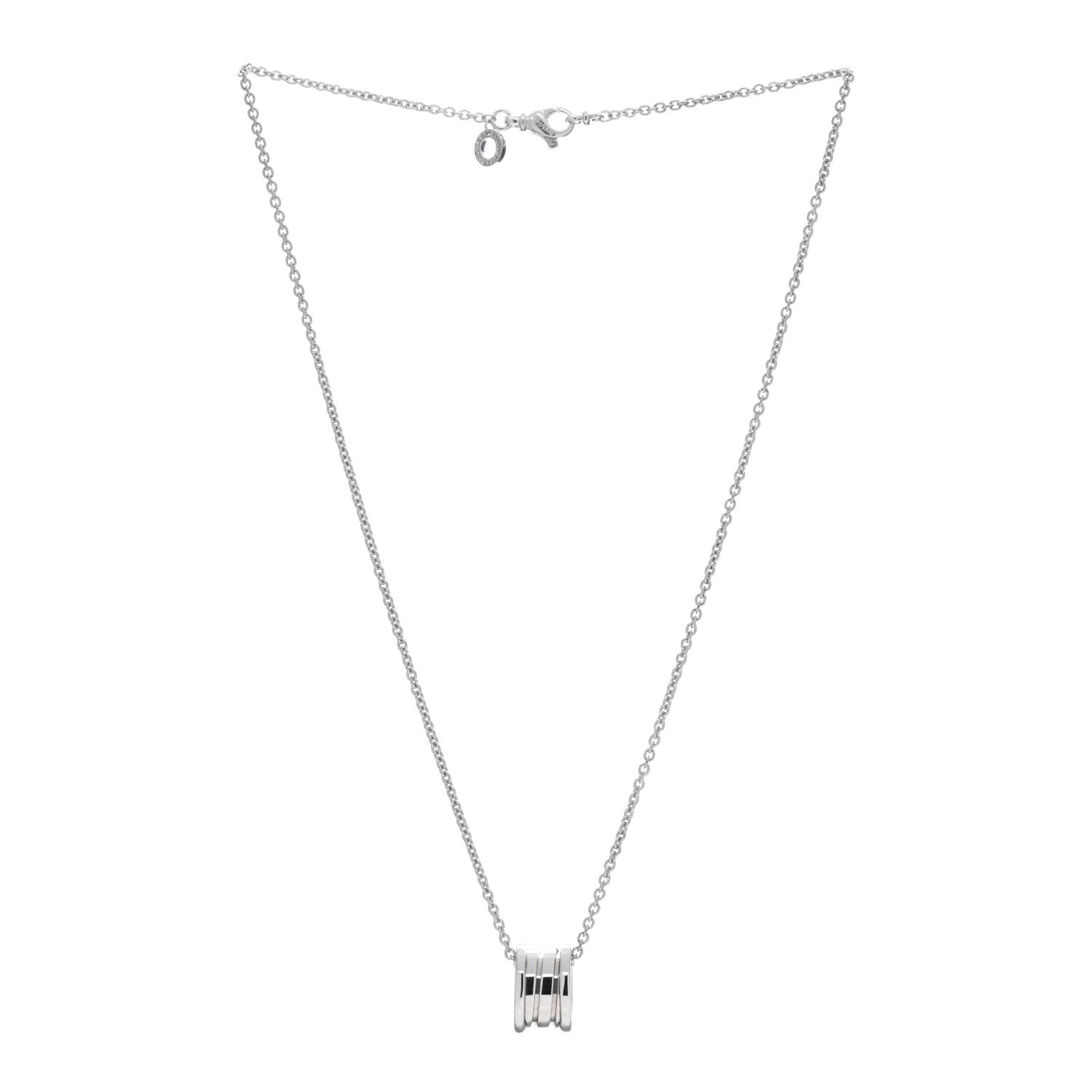 Bulgari 18K White Gold B.Zero1 Pendant Necklace 3 of 4
