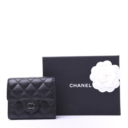 Chanel Iridescent Caviar Quilted Compact Flap Wallet Black 12 of 12