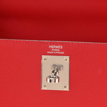 Hermes Epsom Kelly Sellier 28 Rouge Casaque 6 of 12