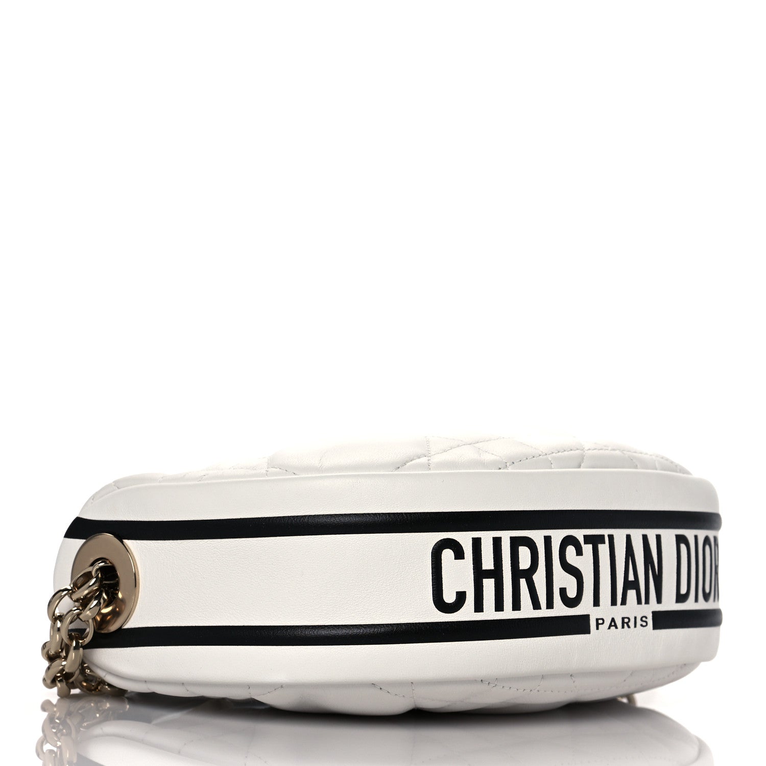 Christian Dior Lambskin Cannage Small Dior Vibe Hobo Bag White 3 of 8