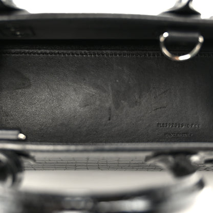 Saint Laurent Calfskin Crocodile Embossed Nano Sac De Jour Black 5 of 11