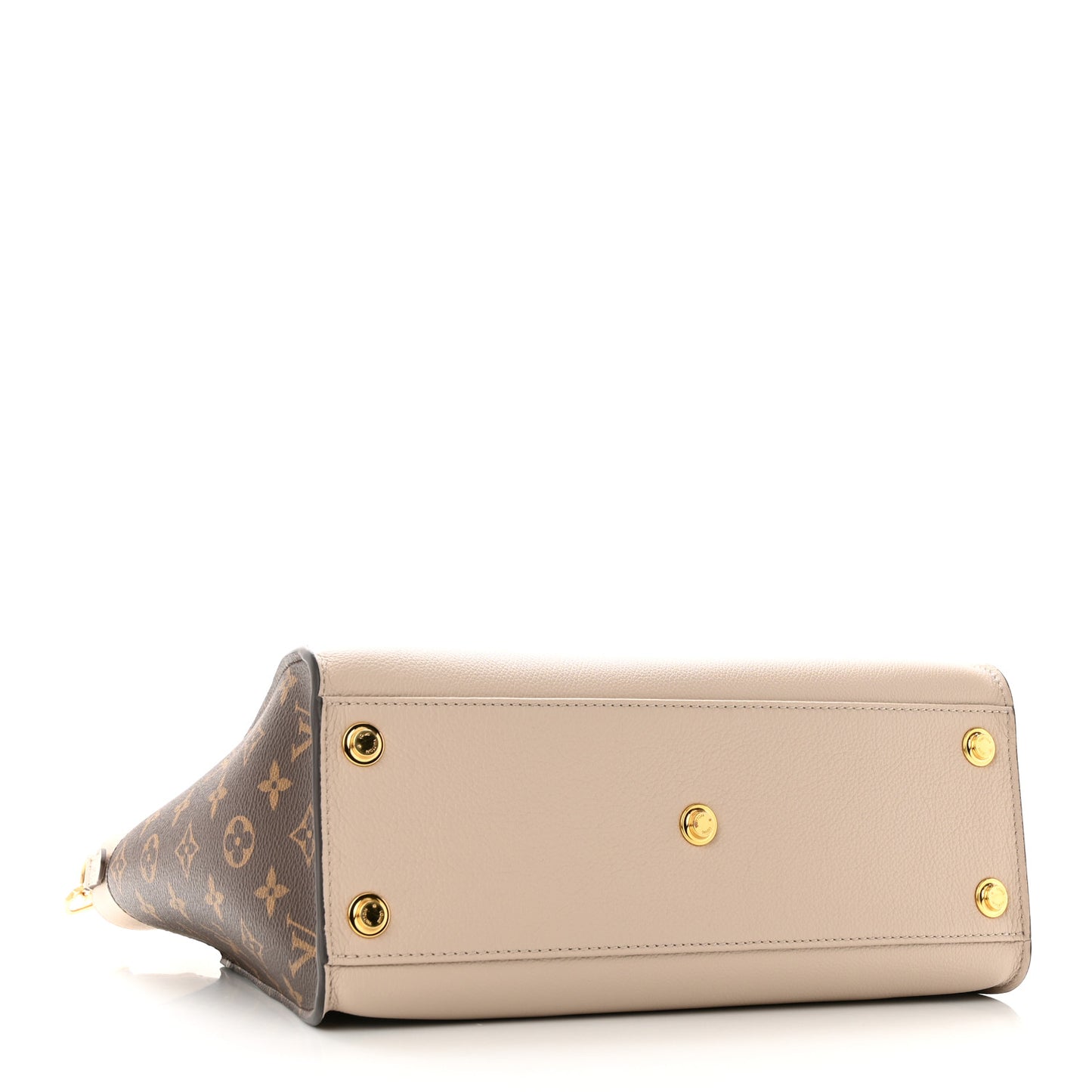 Calfskin Monogram On My Side MM Greige