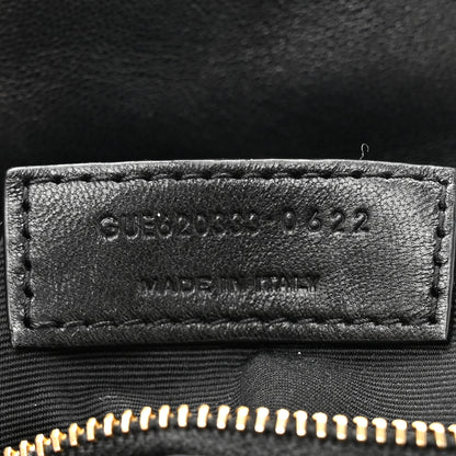 Saint Laurent Lambskin Quilted Toy Loulou Puffer Monogram Chain Satchel Black 7 of 15