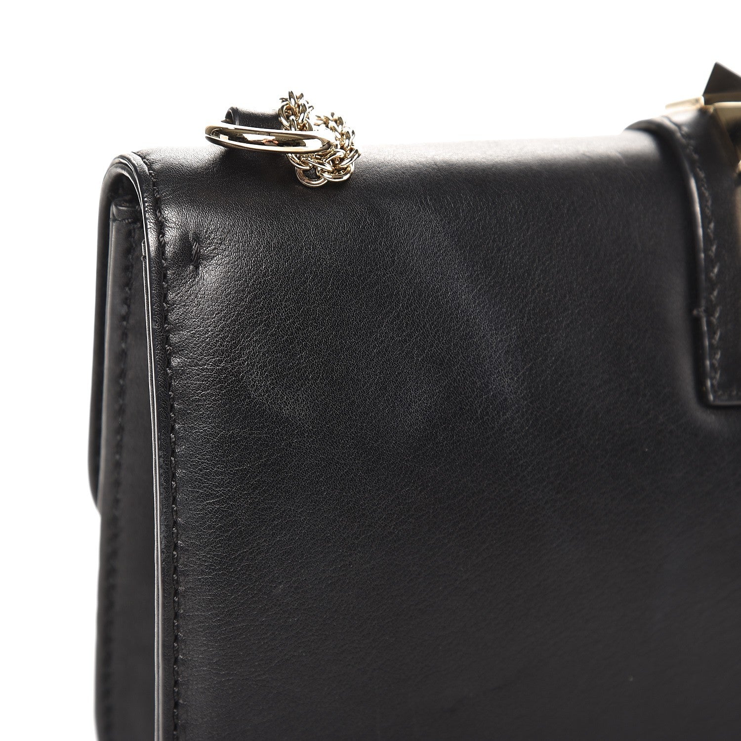 Valentino Garavani Vitello Medium Glam Lock Rockstud Flap Black 9 of 9