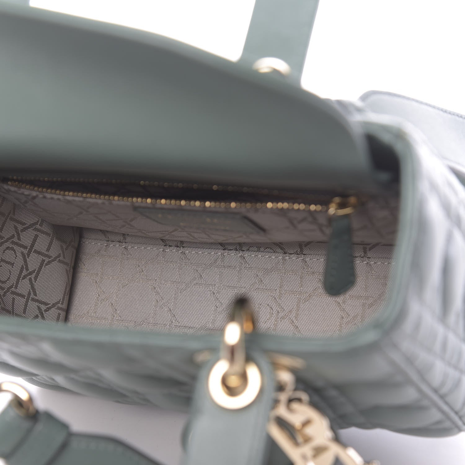 Christian Dior Lambskin Cannage Small My ABCDior Lady Dior Green 4 of 9