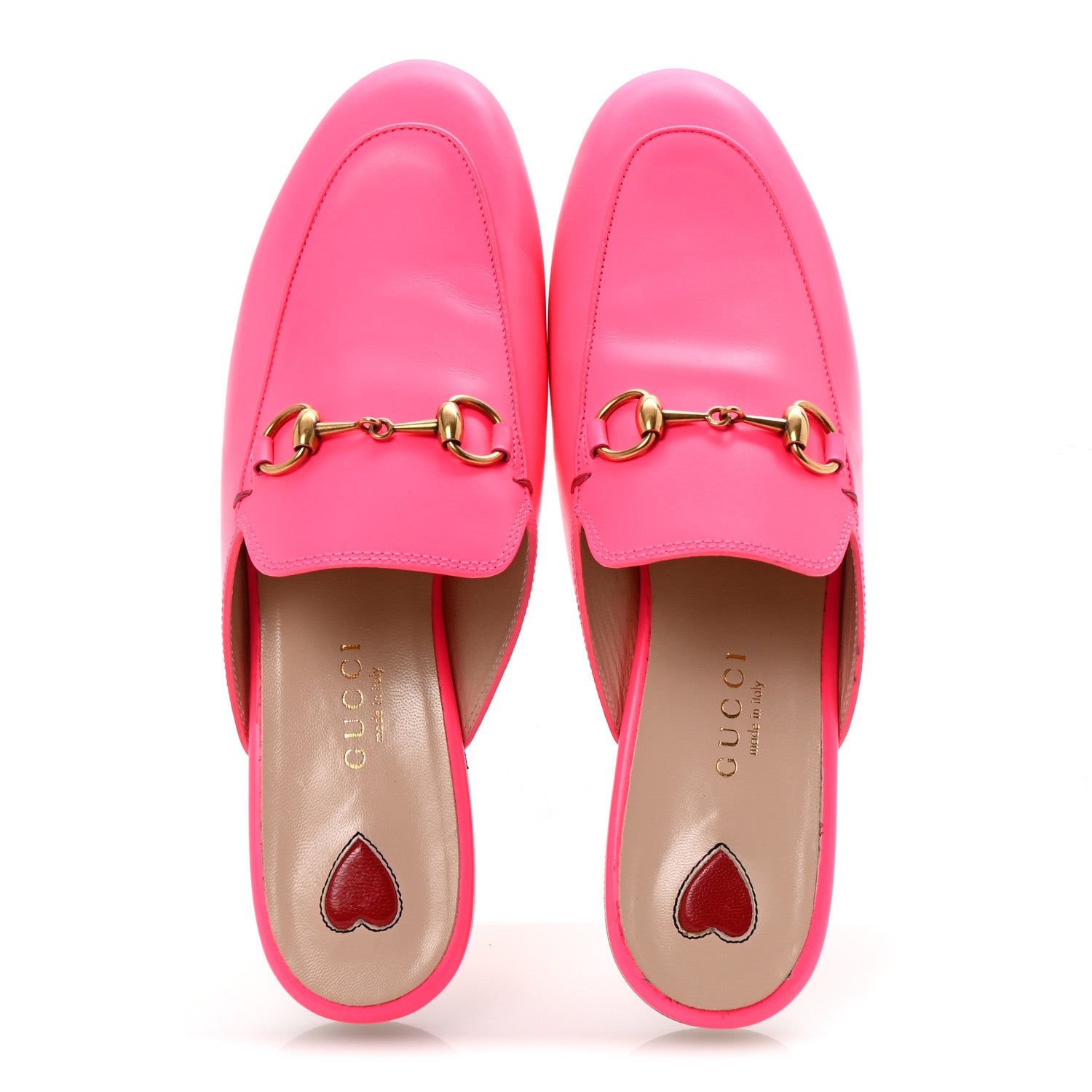 Gucci Calfskin Womens Princetown Slippers 35.5 Fuxia Fluo 2 of 10
