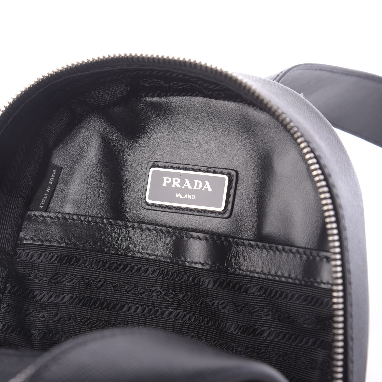 Prada Saffiano Sling Backpack Black 7 of 10
