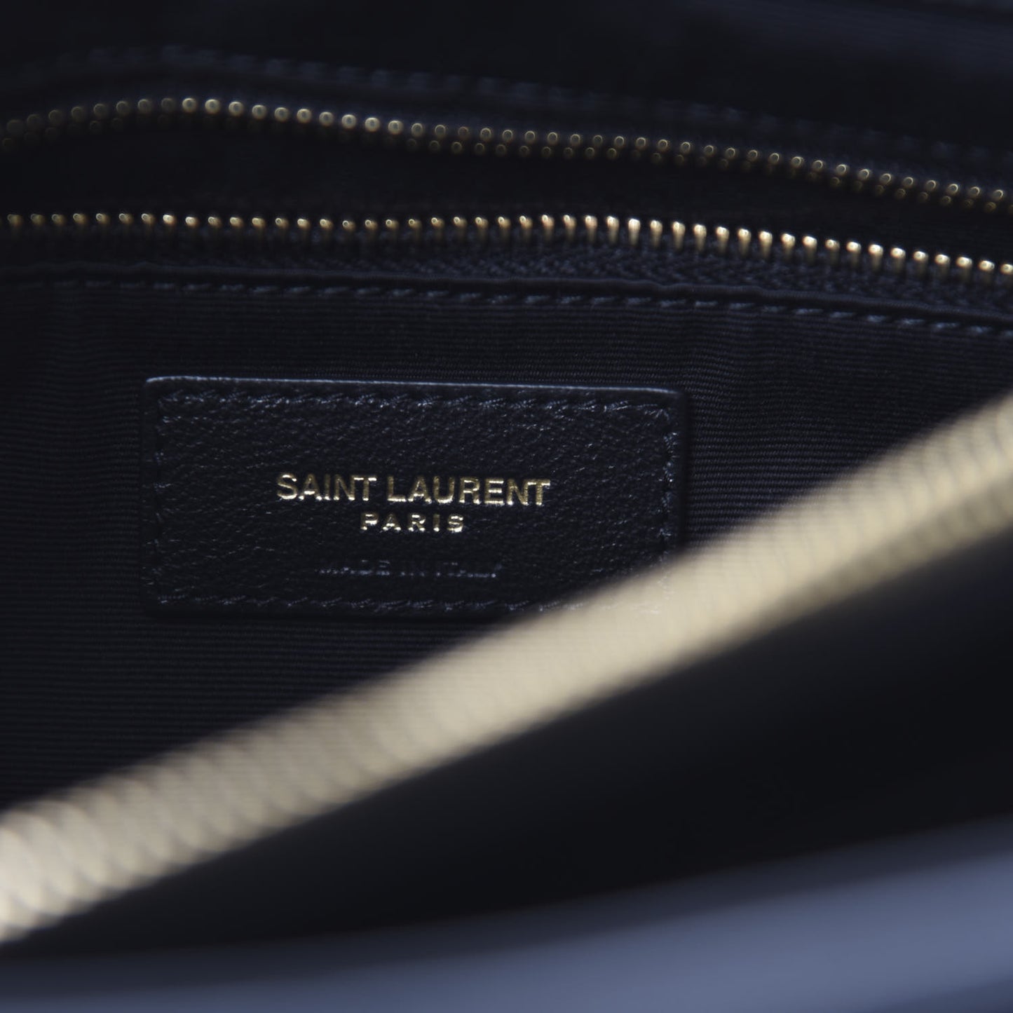 Calfskin Y Quilted Monogram Medium Loulou Chain Satchel Black