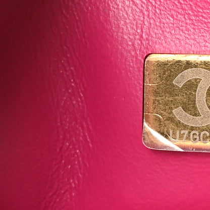Chanel Lambskin Quilted Mini Pearl Crush Flap Fuchsia 7 of 10