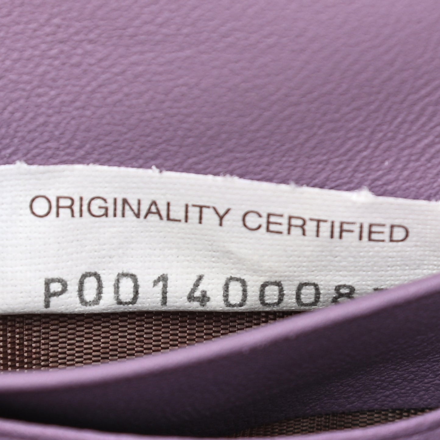 Velvet Ayers Intrecciato Butterfly Chain Wallet Lilac