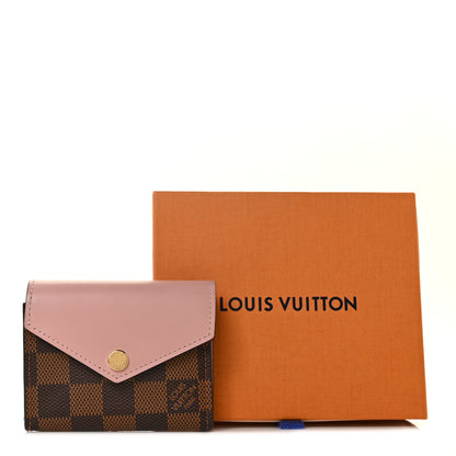 Louis Vuitton Damier Ebene Zoe Wallet Rose Ballerine 9 of 9