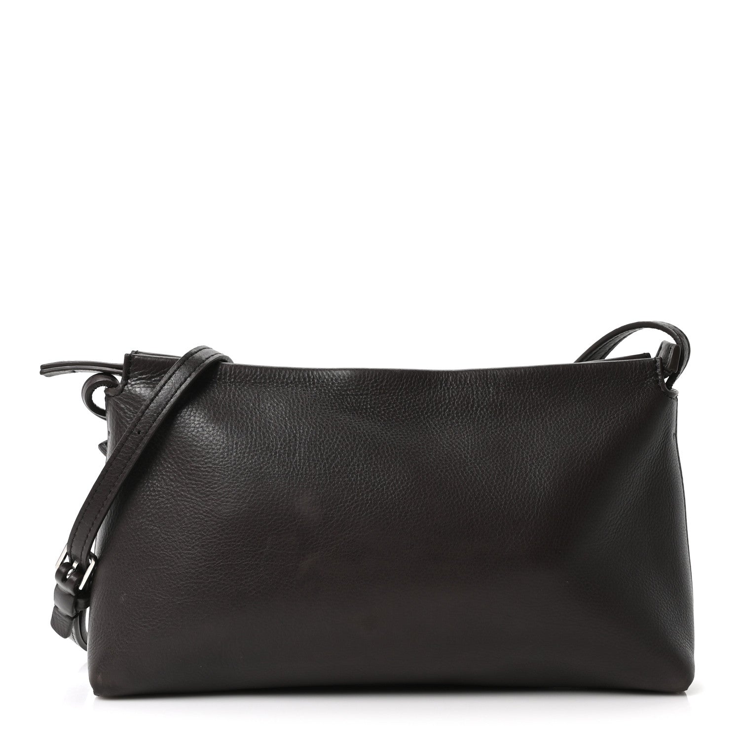 The Row Grained Calfskin Rene Crossbody Dark Brown 1 of 9