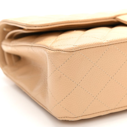 Chanel Caviar Quilted Medium Double Flap Beige Clair 9 of 11