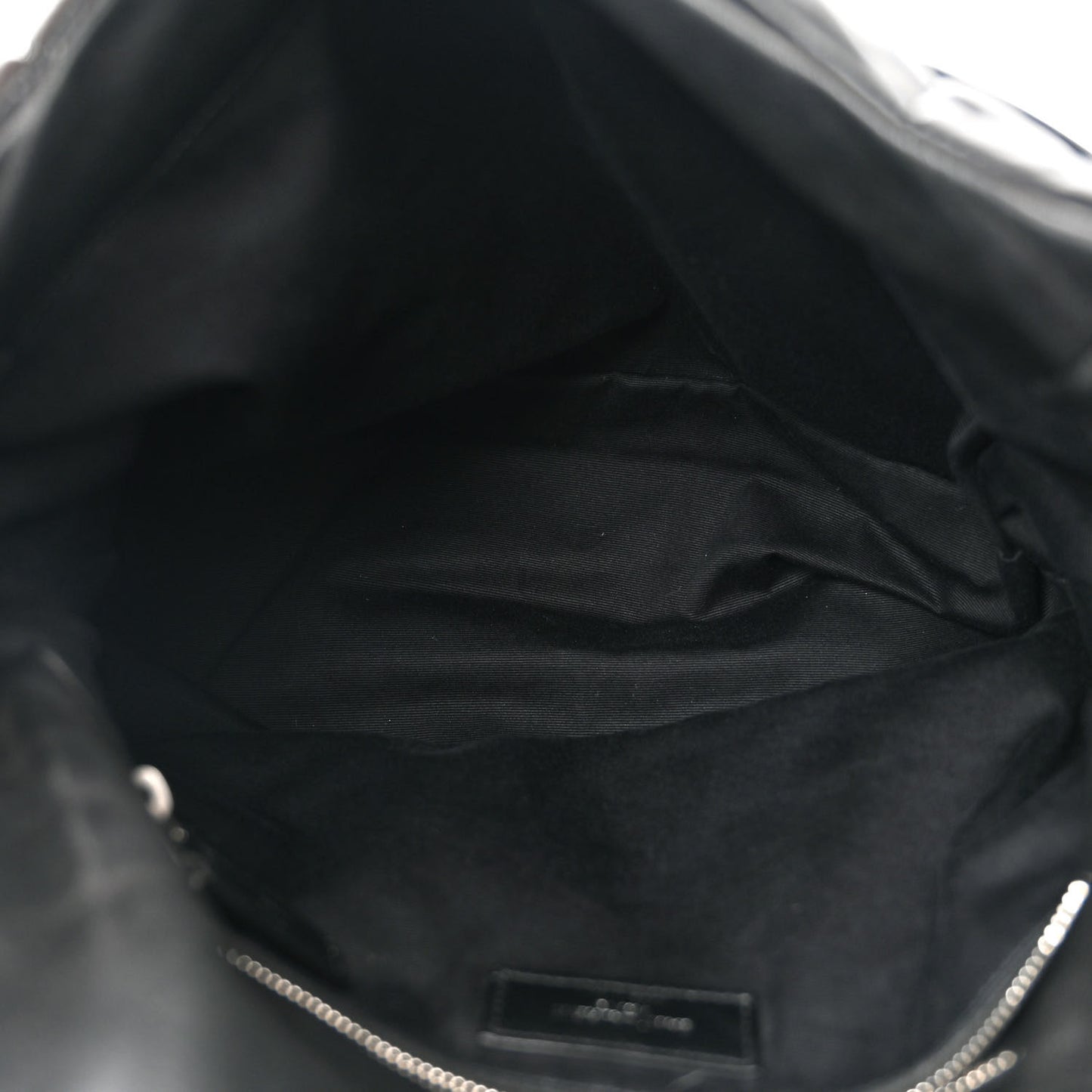 Lambskin Quilted Medium Loulou Puffer Monogram Chain Satchel Black