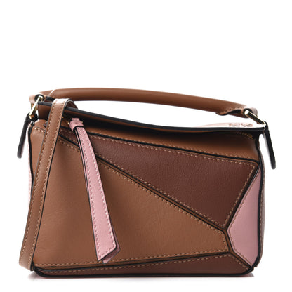 Loewe Calfskin Mini Puzzle Bag Tan Medium Pink 1 of 10