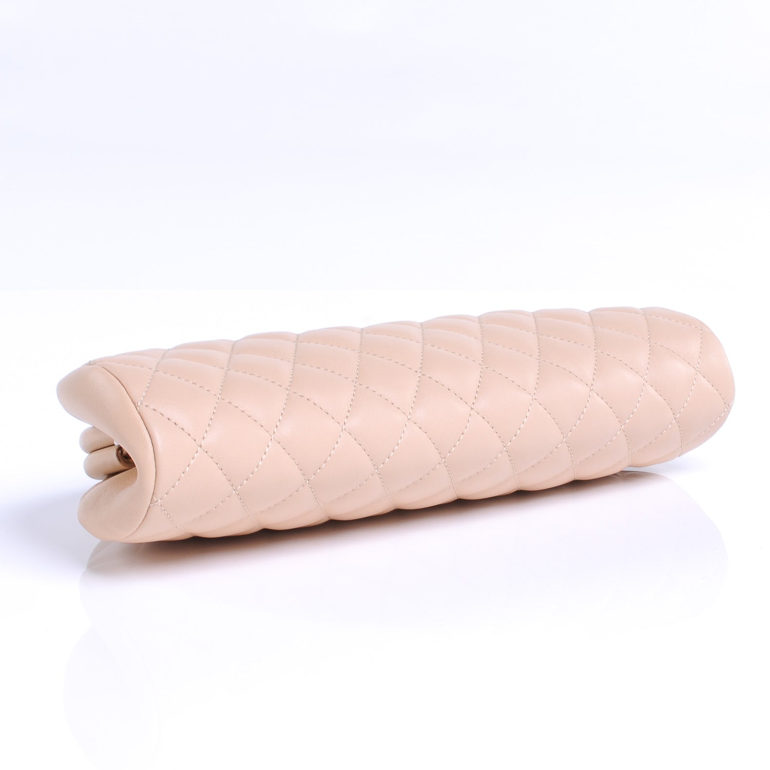 Chanel Lambskin Quilted Timeless Clutch Beige Clair 4 of 8