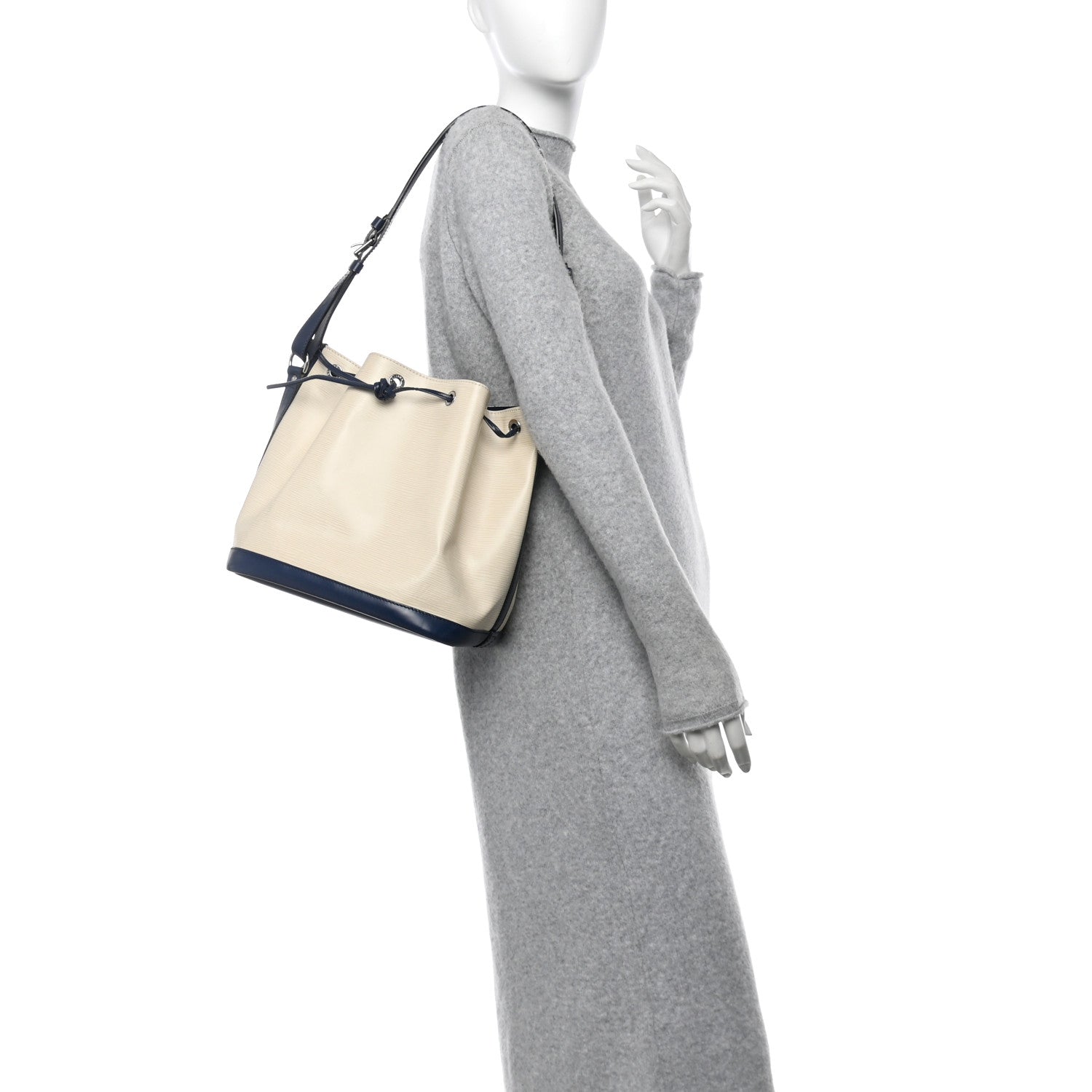 Louis Vuitton Epi Petit Bi-Color Noe Ivory Indigo 2 of 10