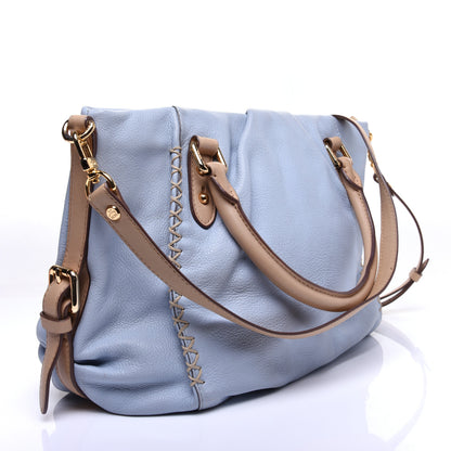 MCM Grained Calfskin Crossbody Blue 3 of 14