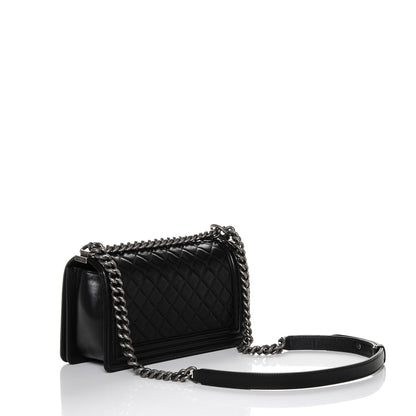 Chanel Lambskin Quilted Medium Boy Flap Black 3 of 8