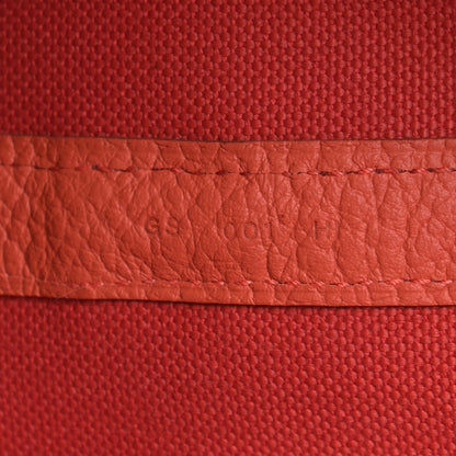 Hermes Toile Militaire Vache Country Garden Party Pockets 36 MM Tote Rouge Tomate Capucine 7 of 13