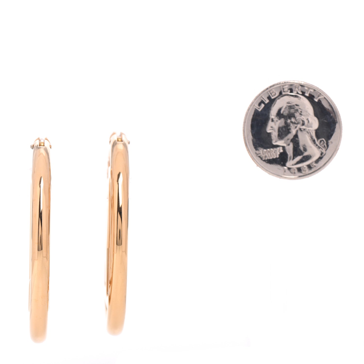 Louis Vuitton Metal Louise Hoop Earrings Gold 2 of 6