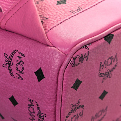 MCM Visetos Side Stud Small Stark Backpack Pink 10 of 12