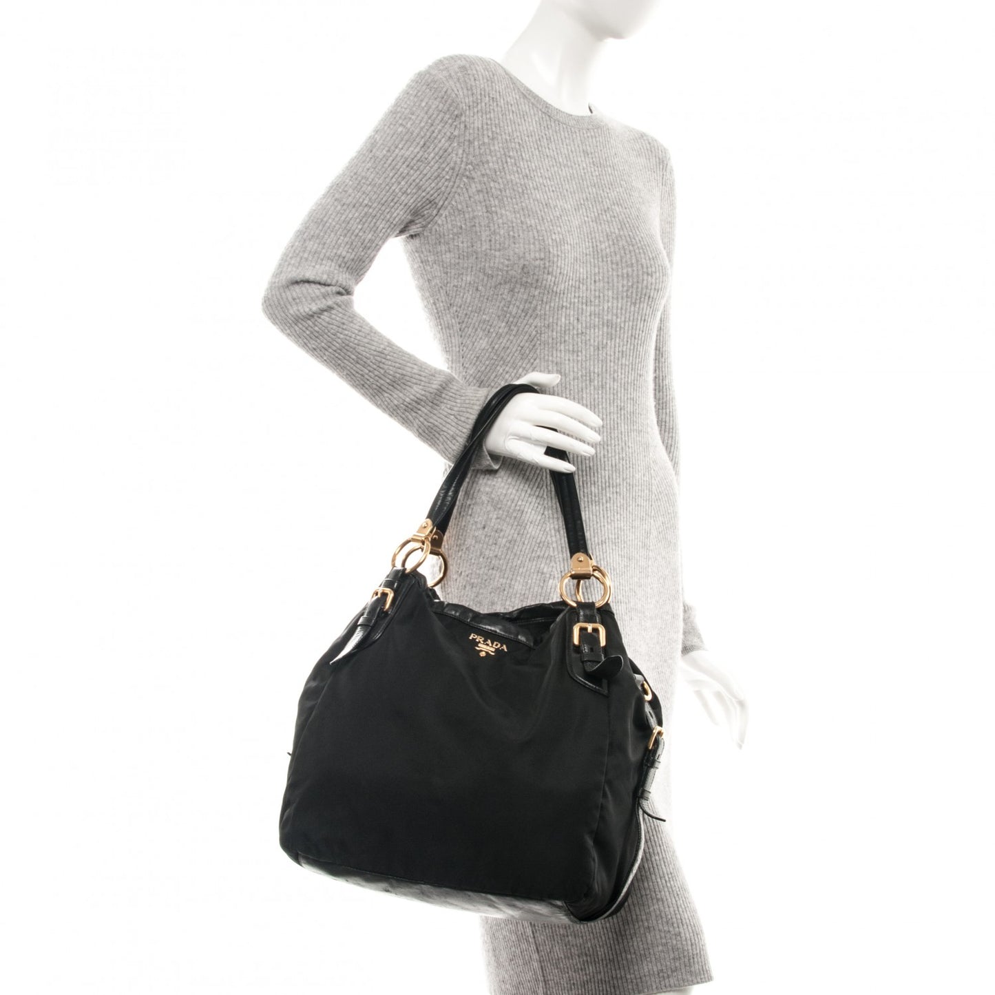 Tessuto Nylon Nappa Tote Nero Black