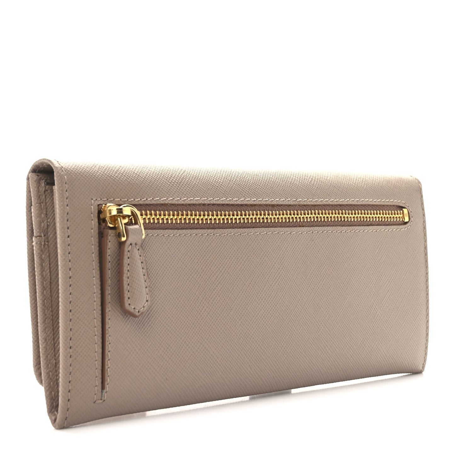 Saffiano Metal Continental Flap Wallet Cammeo