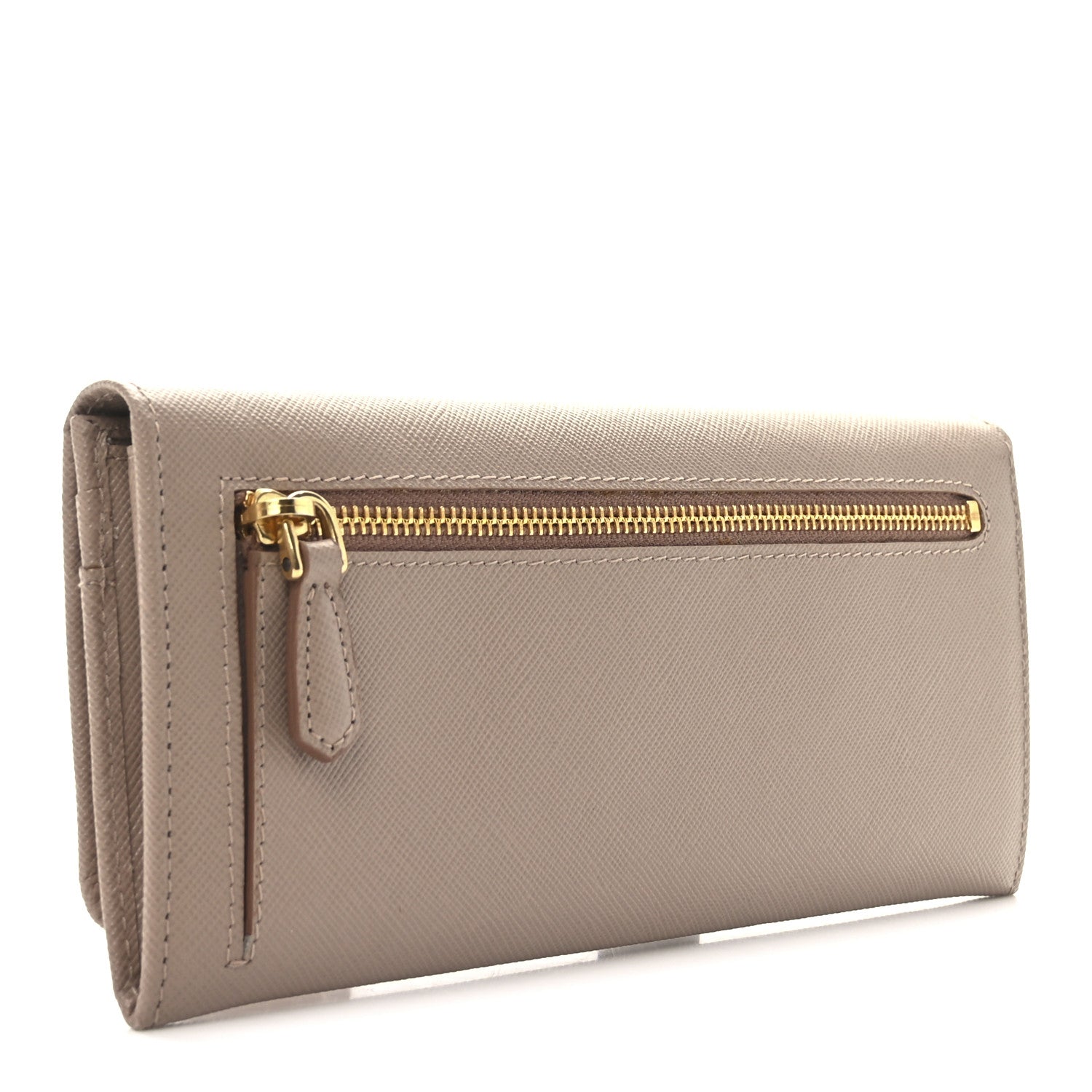 Prada Saffiano Metal Continental Flap Wallet Cammeo 3 of 7