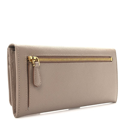 Prada Saffiano Metal Continental Flap Wallet Cammeo 3 of 7
