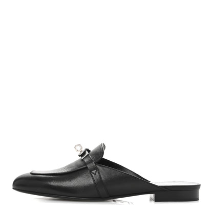 Hermes Goatskin Oz Mules 40 Black 1 of 11