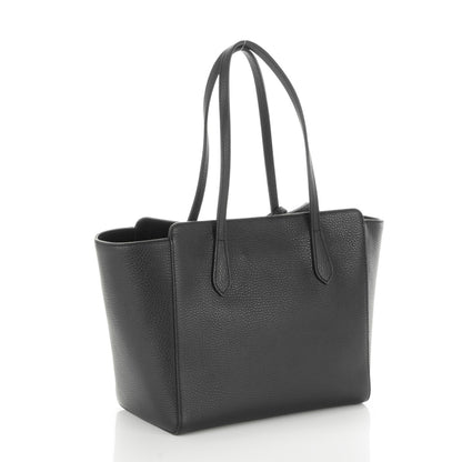 Gucci Pebbled Calfskin Small Swing Tote Black 3 of 6