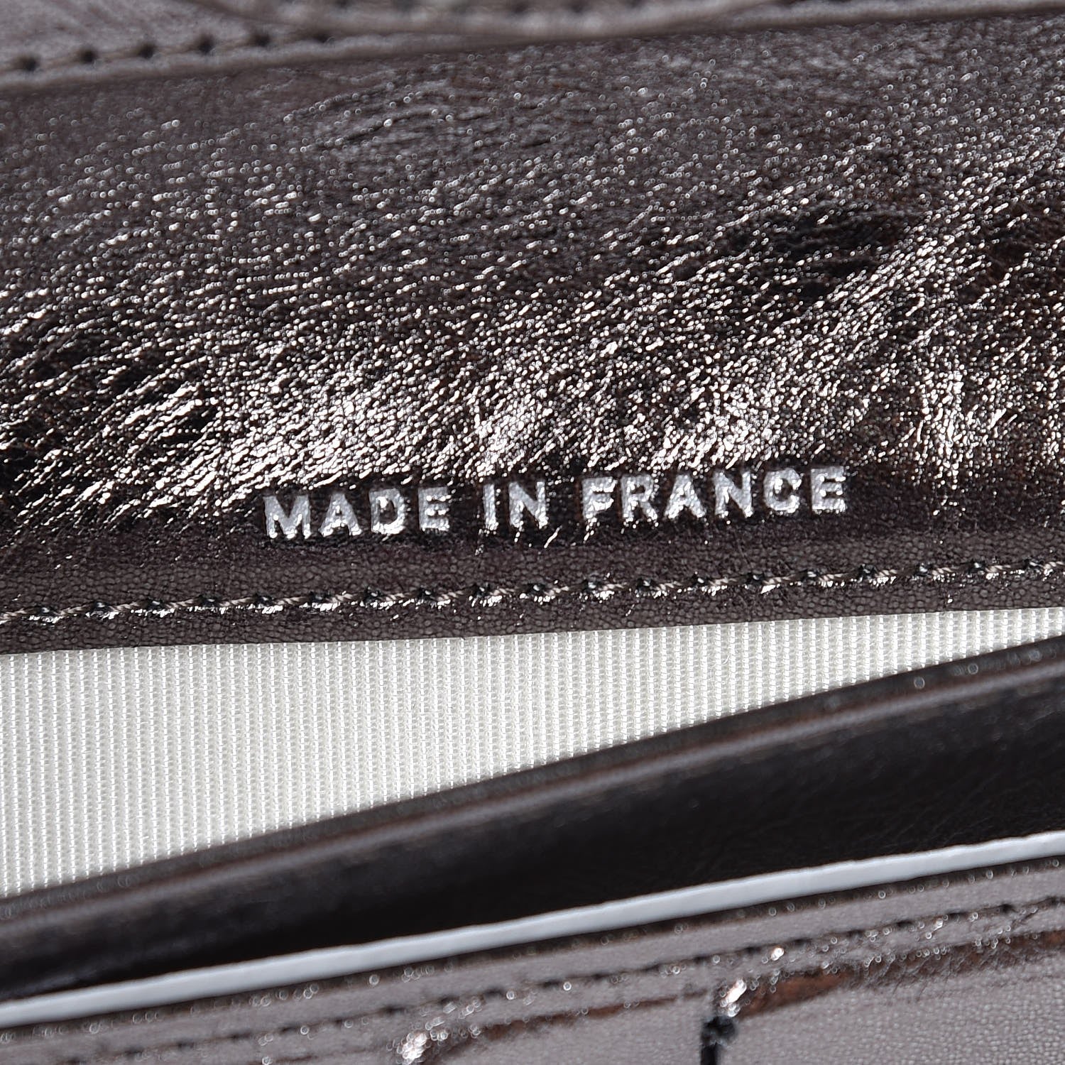 Chanel Metallic Striped Calfskin Reissue Wallet Dark Silver 7 of 9