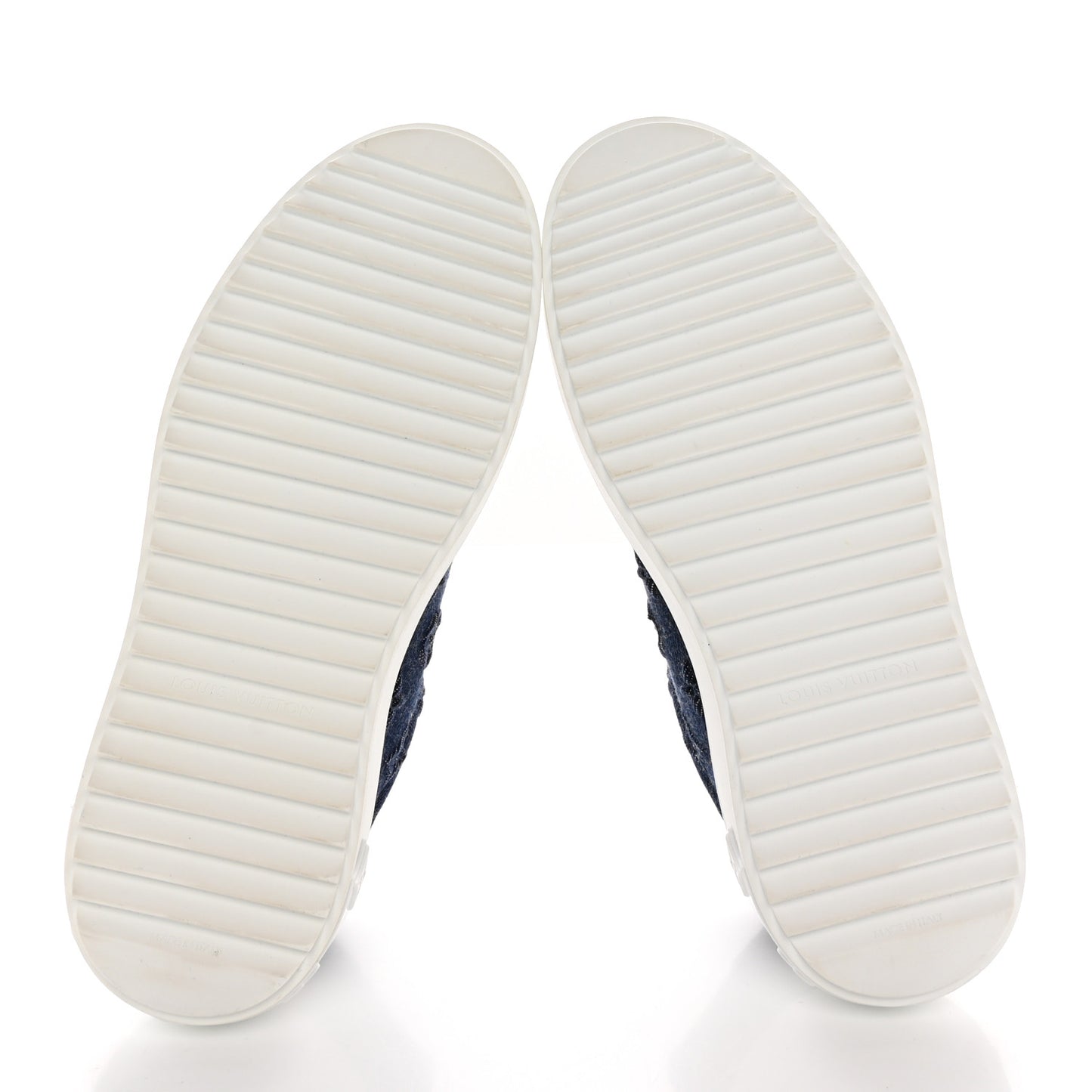 Denim Monogram Debossed Time Out Sneakers 36.5 Blue