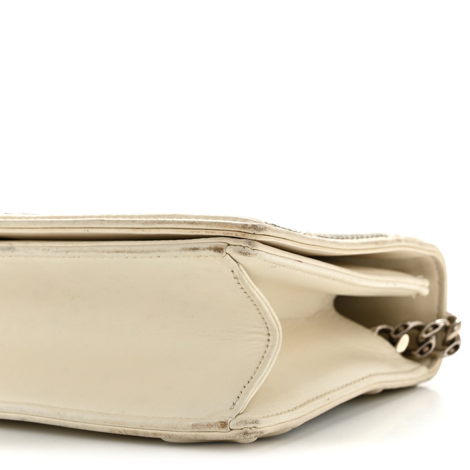 Christian Dior Lambskin Sequin Medium Diorama Flap Bag White 10 of 16