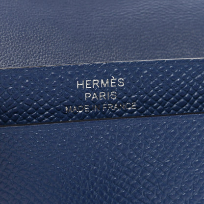 Hermes Epsom Bearn Card Holder Wallet Bleu Brighton 6 of 9