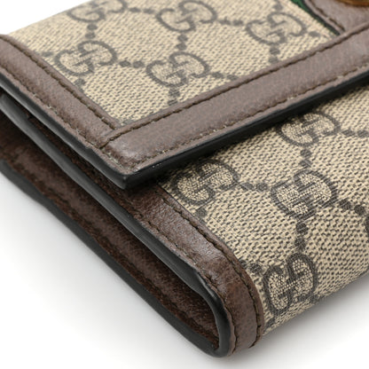 Gucci GG Supreme Monogram Web Ophidia Continental Wallet Brown 14 of 18