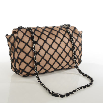 Chanel Lambskin Jumbo Canebiers Net Flap Biege 3 of 8