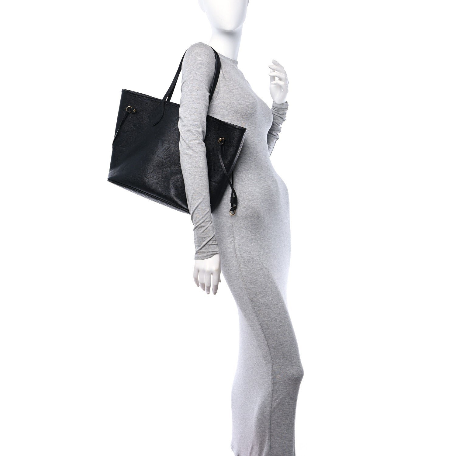 Louis Vuitton Empreinte Monogram Giant Neverfull MM Black 2 of 10