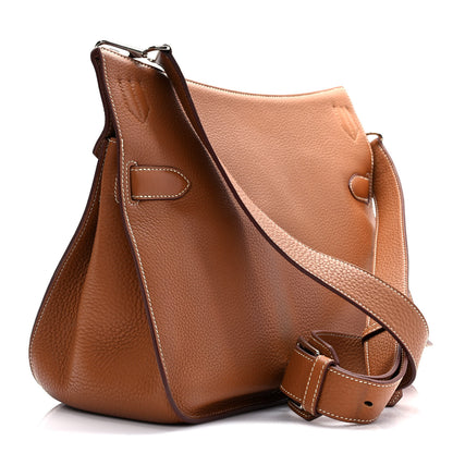 Hermes Taurillon Clemence Jypsiere 34 Gold 3 of 10