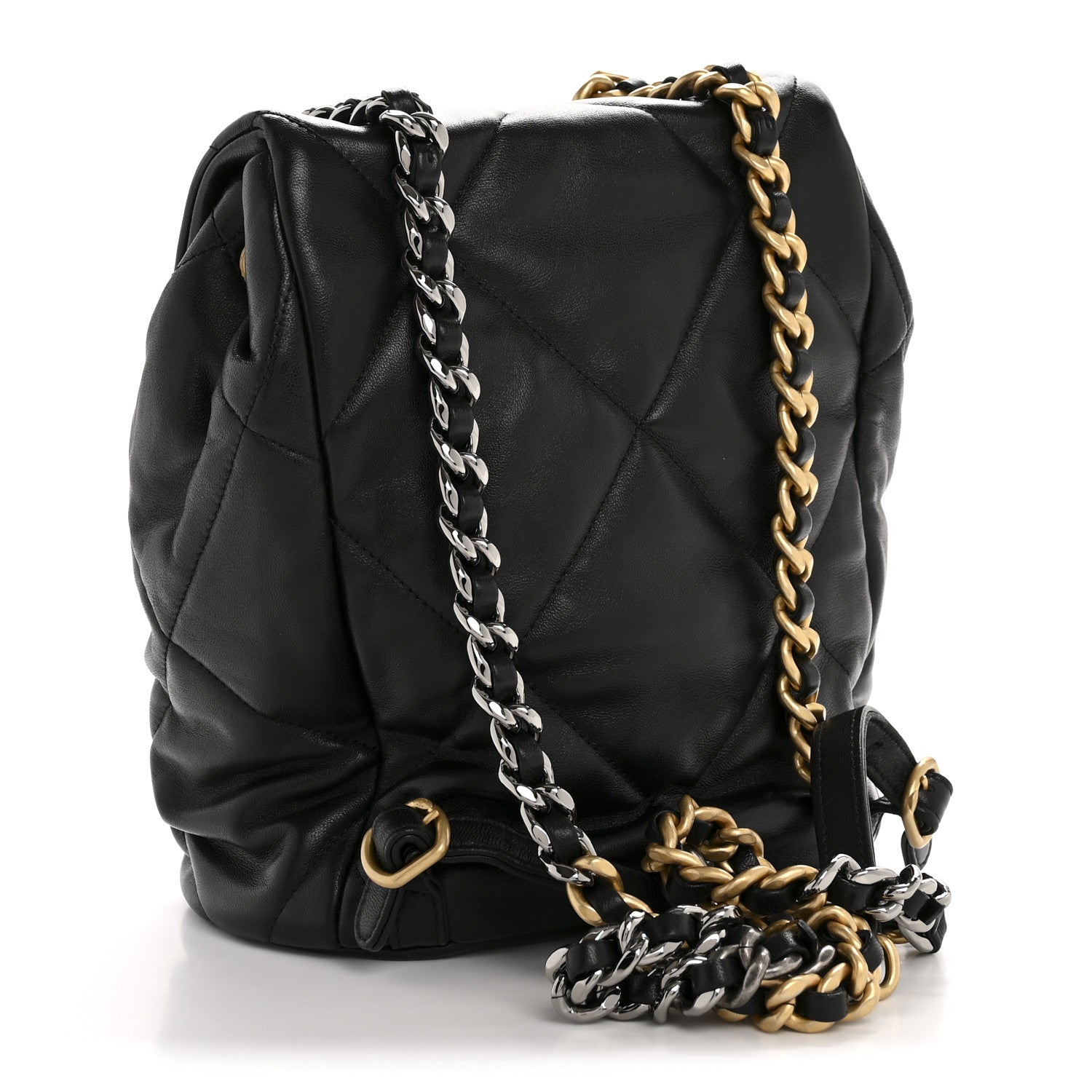 Chanel Lambskin Quilted Chanel 19 Backpack Black 3 of 12