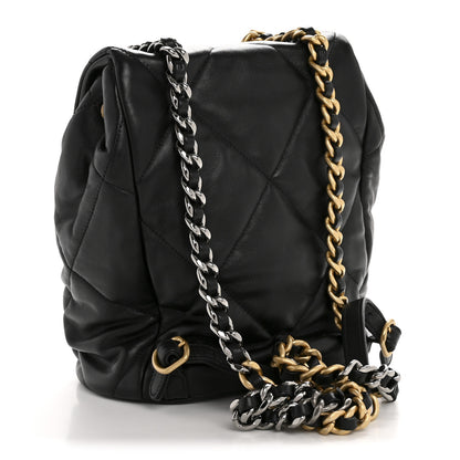 Chanel Lambskin Quilted Chanel 19 Backpack Black 3 of 12